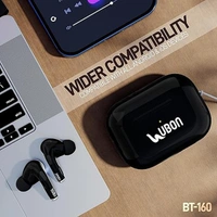 Ubon BT-160 True Wireless Earbuds - Black - Black