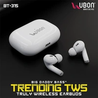 Ubon BT-315 Air tiger Wireless Earbuds - Black, Blue, White