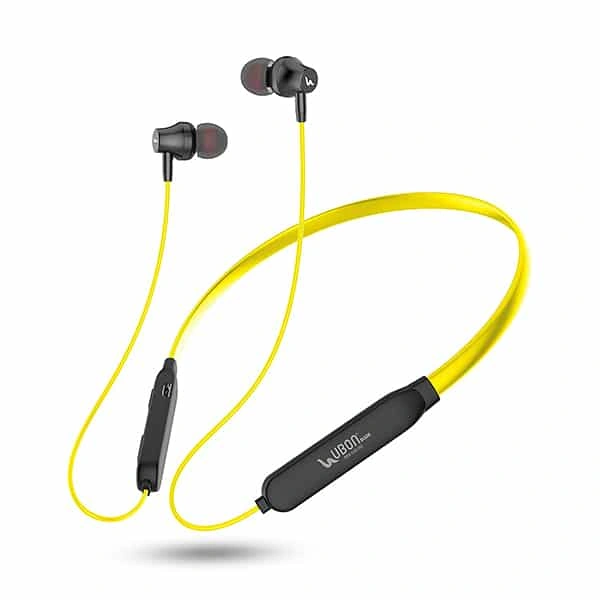 Ubon BT-5200 Bluetooth Headset with Mic (Black & Yellow, In the Ear) - Yellow, New