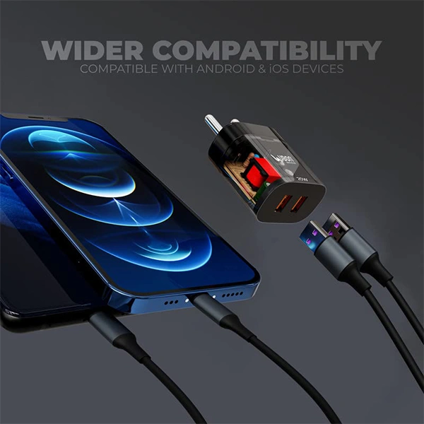 Ubon CH-507 Power 20W Charger Transparent Adapter - Grey