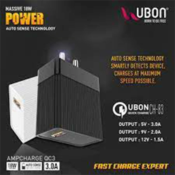Ubon CH-83 Massive 18W Power Charger - Black