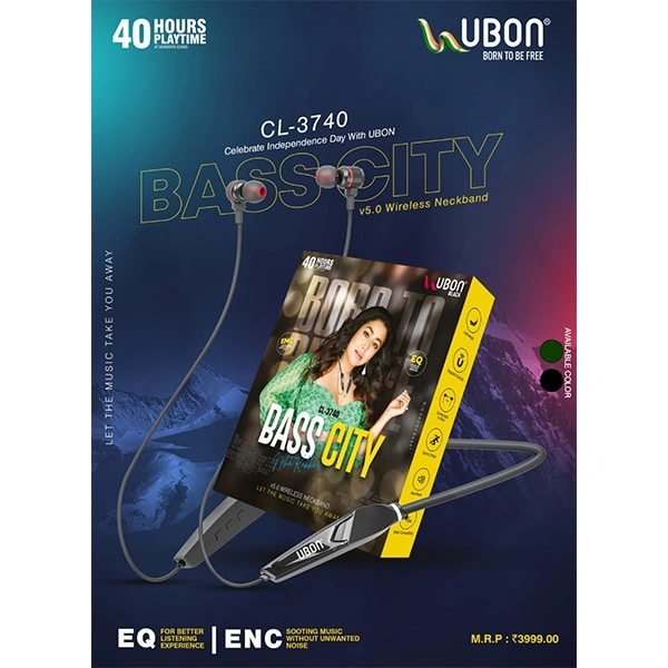 Ubon CL-3740 Bass City Wireless Neckband