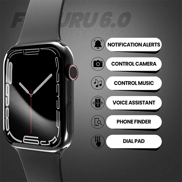 Ubon UBON Fitguru 6.0 SW-81 Smart Watch - Black - Black
