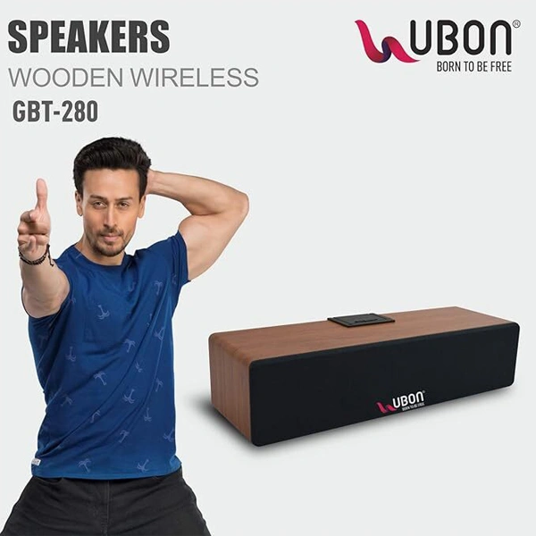 Ubon GBT-280 Wooden Wireless Speaker