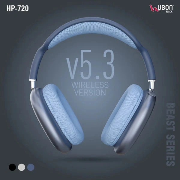 Ubon HP-720 Beast Series Designer Headphones - White - White