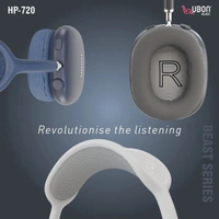 Ubon HP-720 Beast Series Designer Headphones - White - White