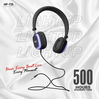 Ubon HP-735 Light UP Series Headphones - Blue - Blue
