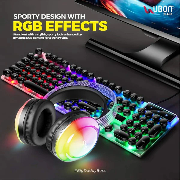 Ubon HP-750 Lightup 2.0 Featuring RGB Light Effects