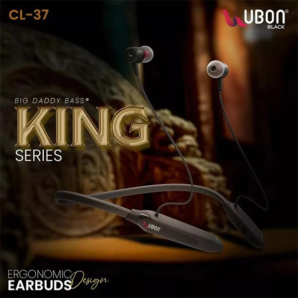Ubon King Series CL-37 Wireless Neckband - Black, Green