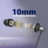 Ubon Rap King UB-185A Big Daddy Bass Earphones - Black, New