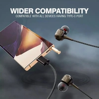 Ubon Type-C TC-486 Wired Earphones - Black