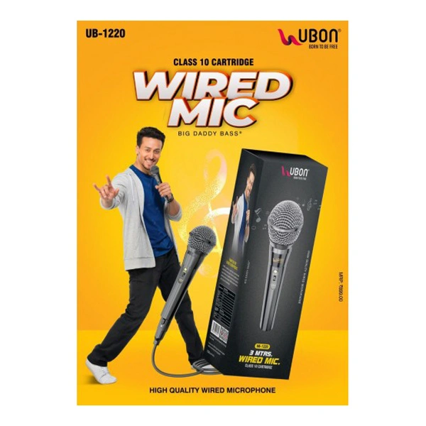 Ubon UB-1220 Class10 Cartridge Wired Mic - Black
