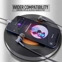 Ubon UB-389 Wired iPhone Earphones with Magnetic Ear Tips - Green, Grey, Pink