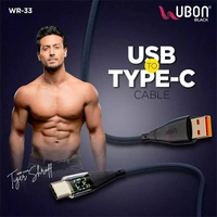 Ubon WR-33 65W USB To Type-C Cable - Grey