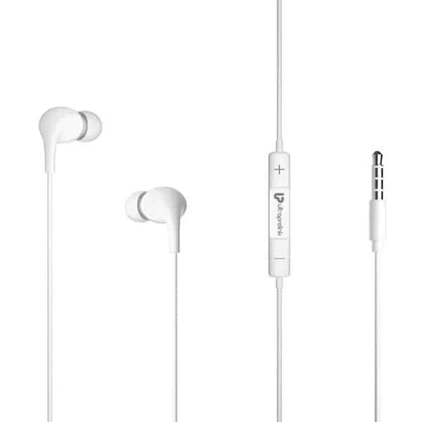UltraProlink Ultraprolink MoBass UM1037 Hands free earphone with mic Wired Headset - White - White