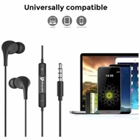 UltraProlink Ultraprolink MoBass UM1037 Hands free earphone with mic Wired Headset - Black - Black
