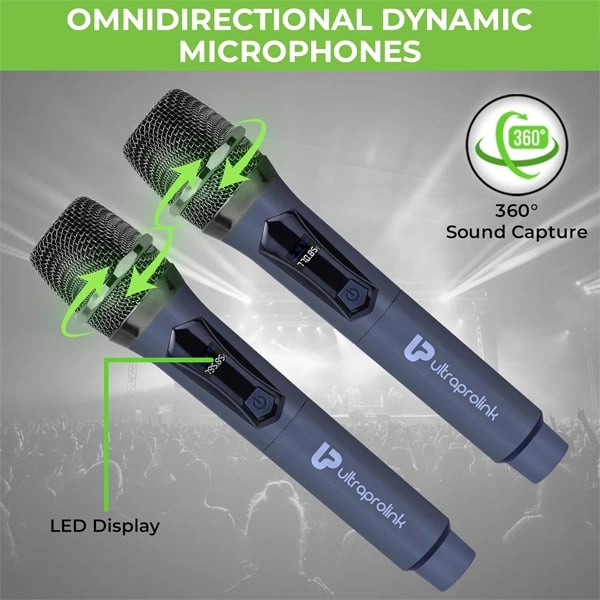 UltraProlink Ultraprolink Sonic Duet Dual Dynamic Wireless Microphone