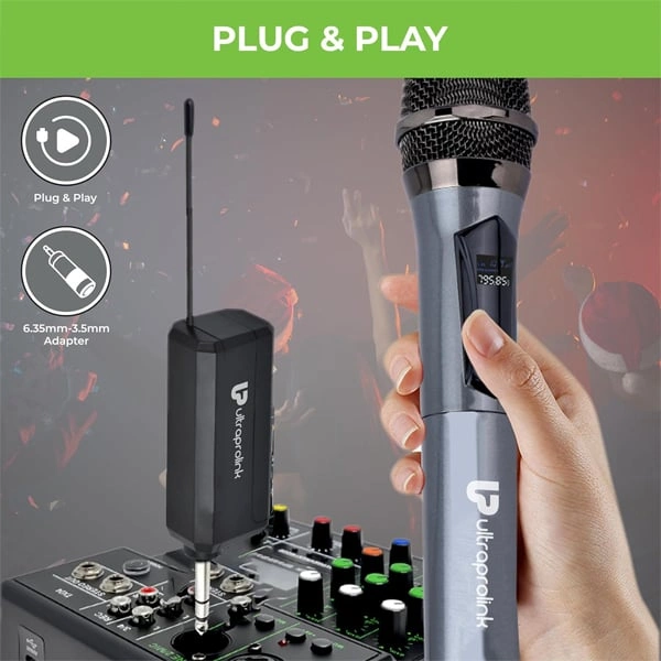 UltraProlink Ultraprolink Sonic Duet Dual Dynamic Wireless Microphone