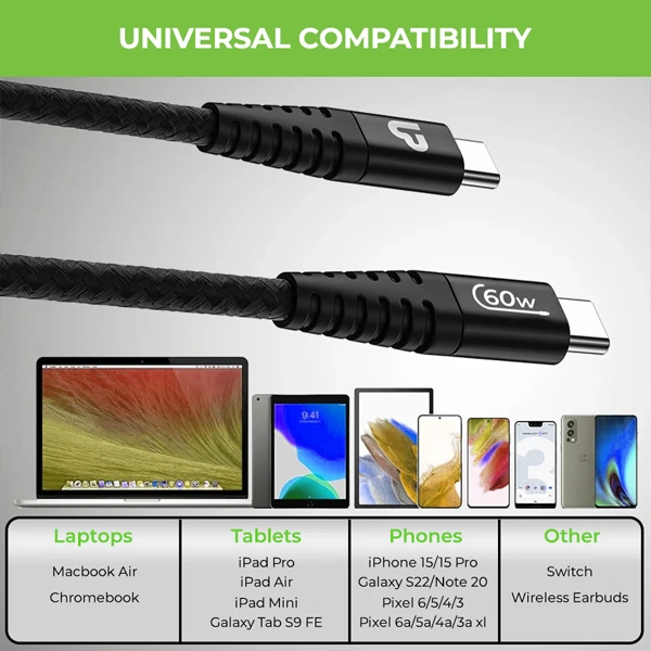 UltraProlink UL1162BLK-0150 60 USB-C to USB-C Power