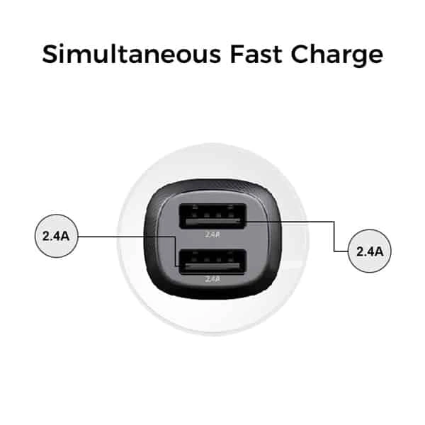 UltraProlink UM1012 Mach24 Car Charger with Dual USB