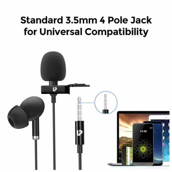UltraProlink UltraProLink Um1035 Prolav Lavalier Condenser Microphone With Earphone