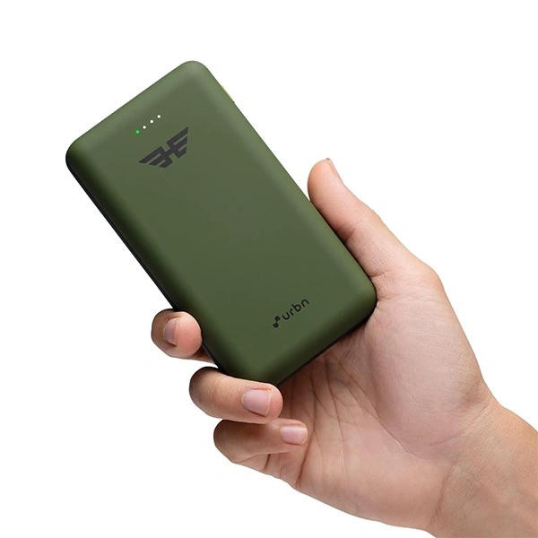URBN 20000 mAh Lithium Polymer 22.5W Super Fast Charging Ultra Compact Power Bank - Black, Green, Purple