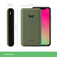 URBN 20000 mAh Lithium Polymer 22.5W Super Fast Charging Ultra Compact Power Bank - Black, Green, Purple