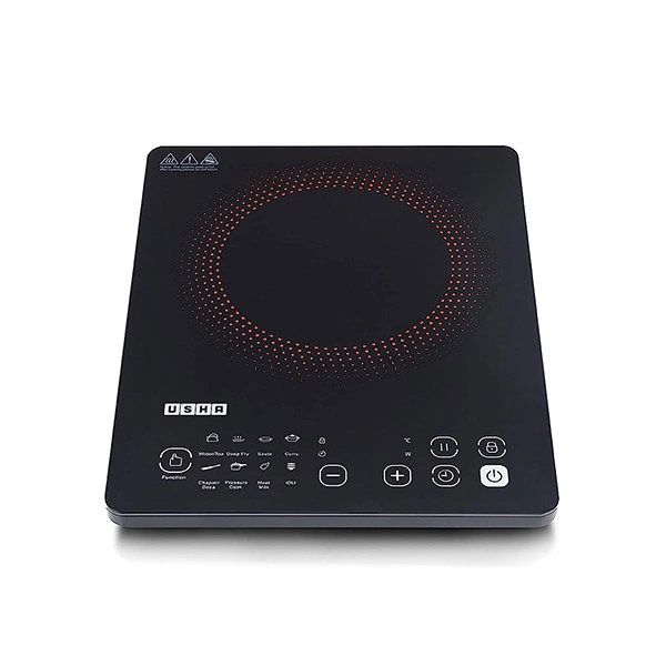 Usha Cookjoy CJ2000WTC 2000W Induction Cooktop With Touch Control - Black Orange, Light Grey Blue