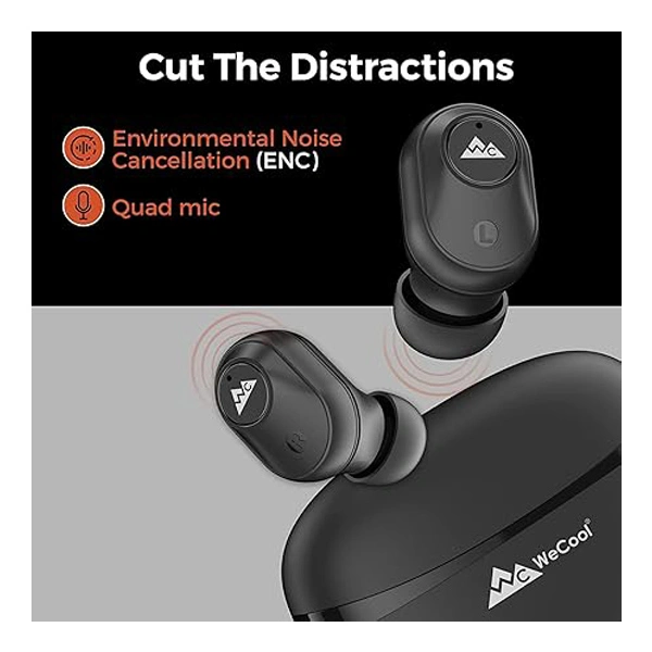 Wecool Moonwalk M1 Bluetooth Truly Wireless in Ear Earbuds - Black