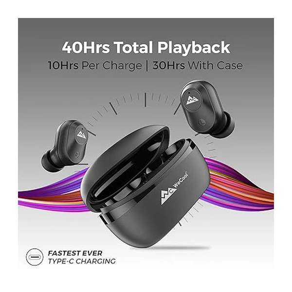 Wecool Moonwalk M1 Bluetooth Truly Wireless in Ear Earbuds - Black