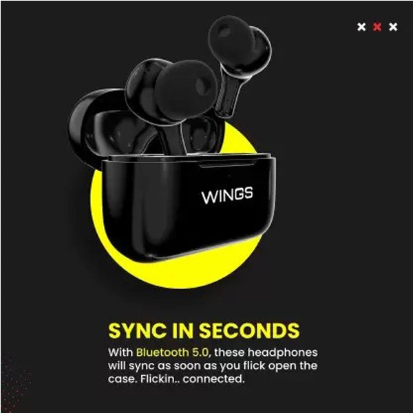 WINGS Bass Drops100 Earbuds with Active Noise Cancellation