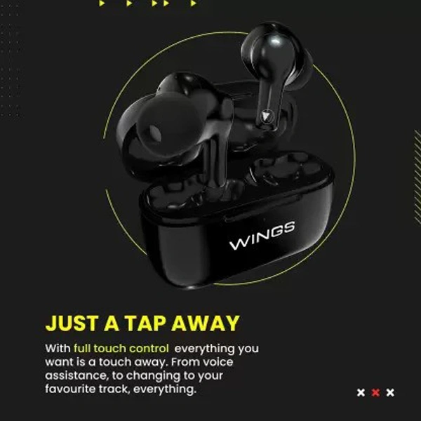 WINGS Bass Drops100 Earbuds with Active Noise Cancellation