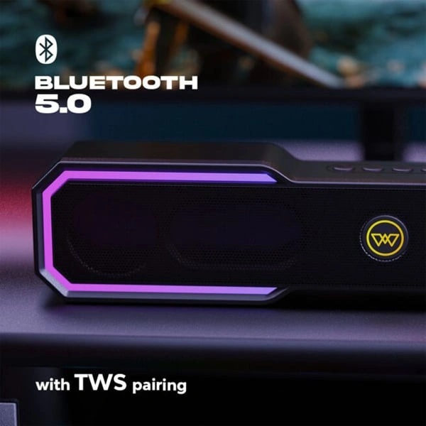 WINGS Wings Centerstage 400 Gaming Soundbar With RGB Light - Black
