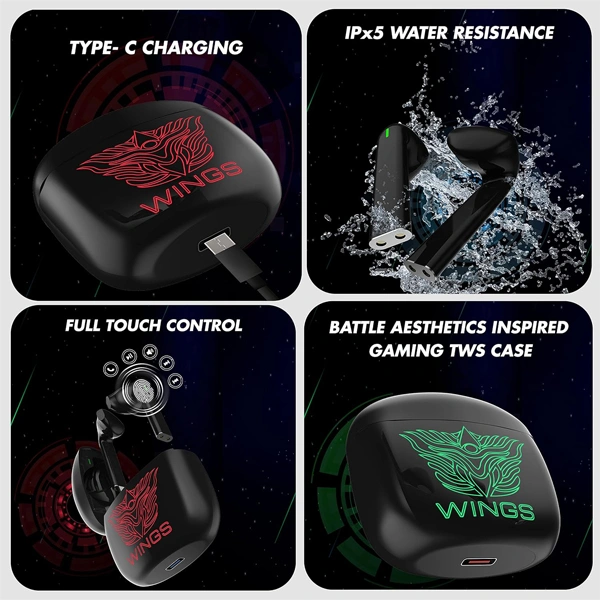 WINGS Wings Phantom 100 Gaming TWS Earbuds