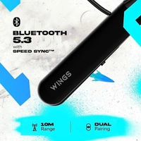 WINGS Wings Phantom 110 Neckband With ENC Mic - Black - Black