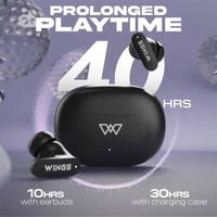 WINGS Wings Phantom 315 Wireless Earbuds - Black - Black