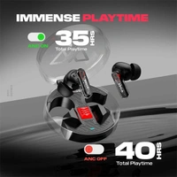 WINGS Wings Phantom 340 ANC Earbuds with Quad ENC Mic - White - White
