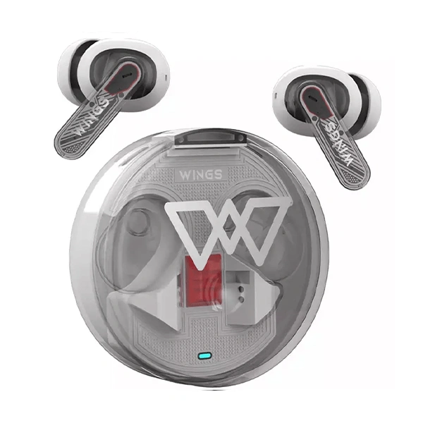 WINGS Wings Phantom 340 ANC Earbuds with Quad ENC Mic - White - White
