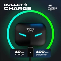 WINGS Wings Phantom 430 Best Low Latency Wireless Earbuds - White - White