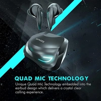 WINGS Wings Phantom 500 With ENC & Game Mode Wireless In Ear Earbuds - Black - Black