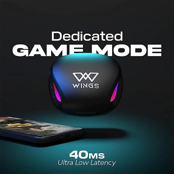 WINGS Wings Phantom 700 Truly Wireless In Ear Earbuds - Black, Grey, Orange, White