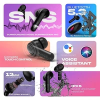 WINGS Wings Phantom 700 Truly Wireless In Ear Earbuds - Black, Grey, Orange, White