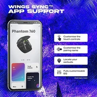 WINGS Wings Phantom 760 Earbuds With Low Latency Game mode