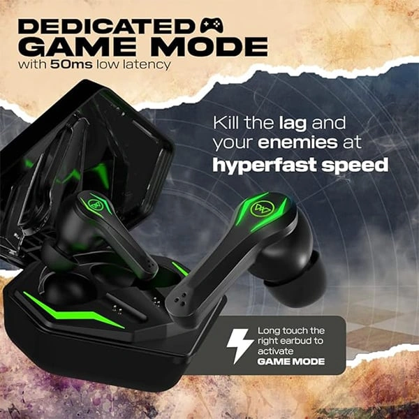 WINGS Wings Phantom Pro Gaming Earbuds with LED Battery Indicator - White - White
