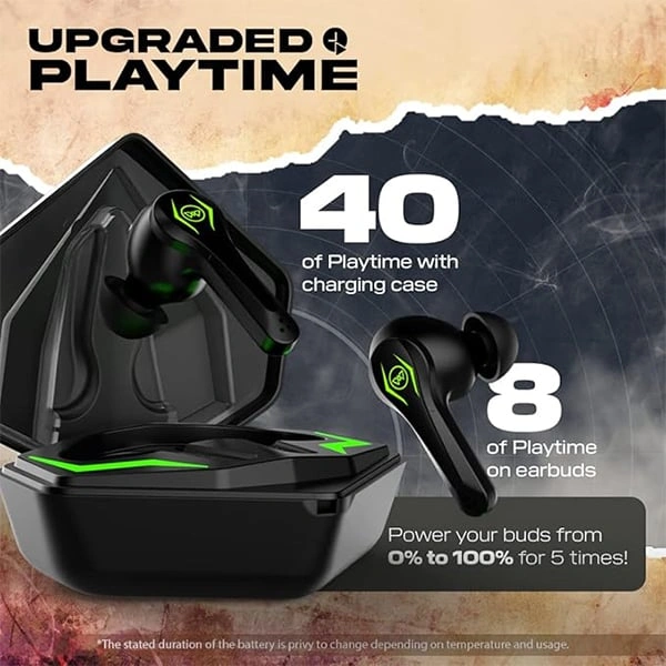 WINGS Wings Phantom Pro Gaming Earbuds with LED Battery Indicator - White - White