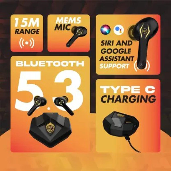 WINGS Wings Phantom Pro Godlike Gaming Earbuds with LED Battery Indicator