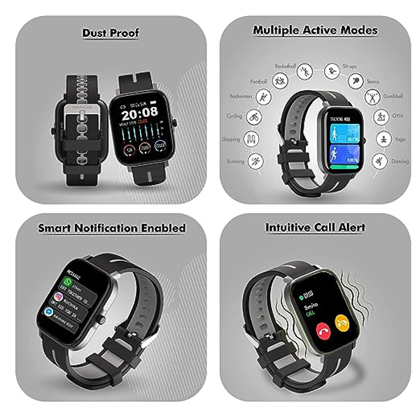 WINGS Wings Strive 200 1.69 Inch SPO2 HD Display Smartwatch