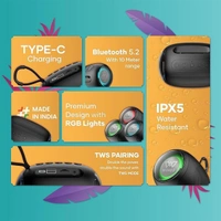 WINGS Wings Upbeat 201 Bluetooth Speaker with RGB Lights