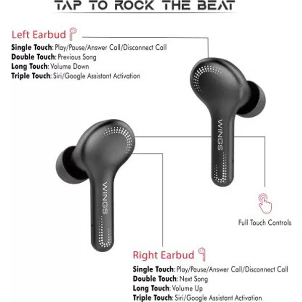 WINGS Wings Vibe True Wireless Earbuds - White - White