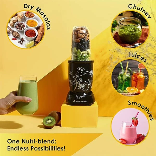 Wonderchef Nutri-blend Mixer, Grinder & Blender Powerful 400W 22000 RPM Motor